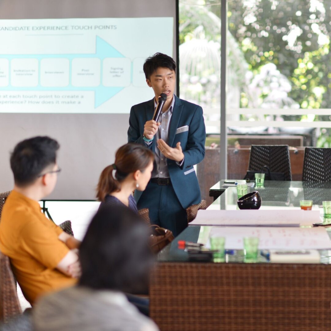 Facilitator leading a practical workshop